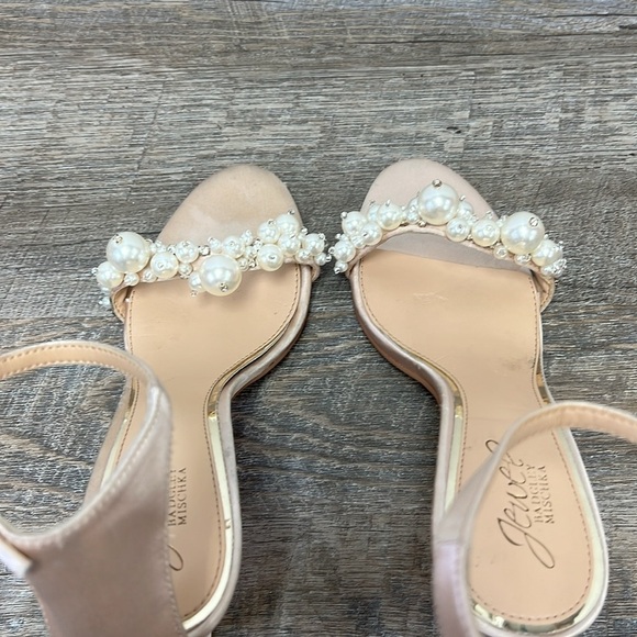 Jewel Badgley Mischka LASSIE Open Toe Stiletto Heels Size 7 - Picture 7 of 12